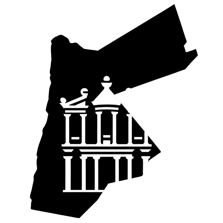 I want Jordan Map Icon In balck and Petra icon inside it